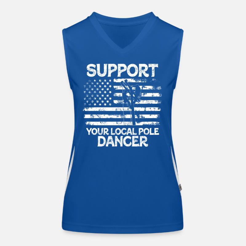 Soutenez votre monteur de lignes Pole Dancer local Débardeur respirant contrasté Femme