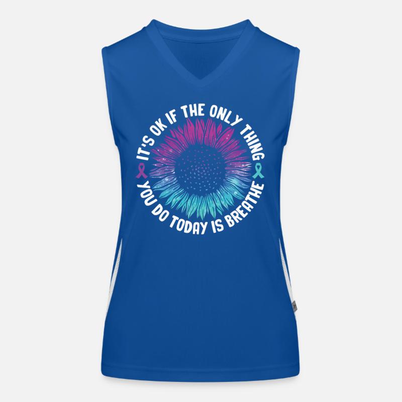 Sensibilisation à la prévention du suicide Débardeur respirant contrasté Femme