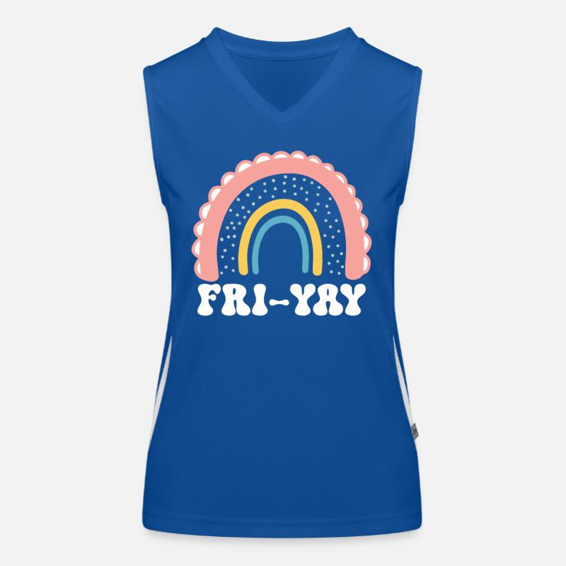 Fri Yay Teachers School Weekend Vibes Funktionelles Kontrast-Tank Top für Frauen