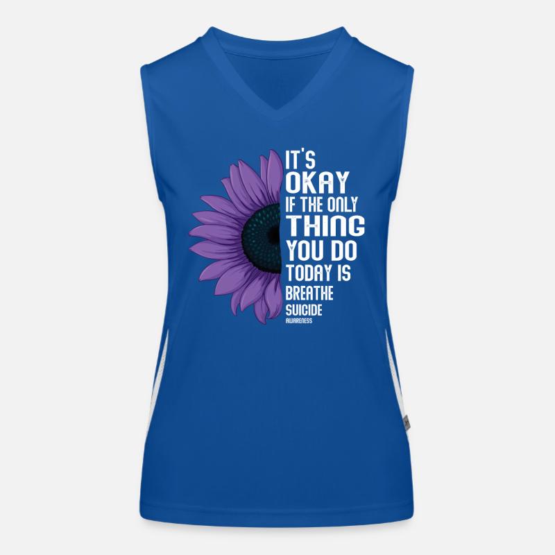 Suicide Prevention Awareness Women's Functional Contrast Tank Top