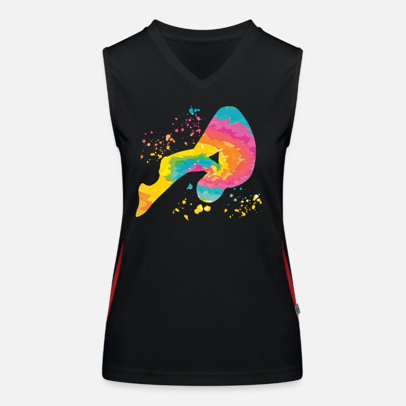 Turmspringen Synchronspringen Kunstspringen Funktionelles Kontrast-Tank Top für Frauen