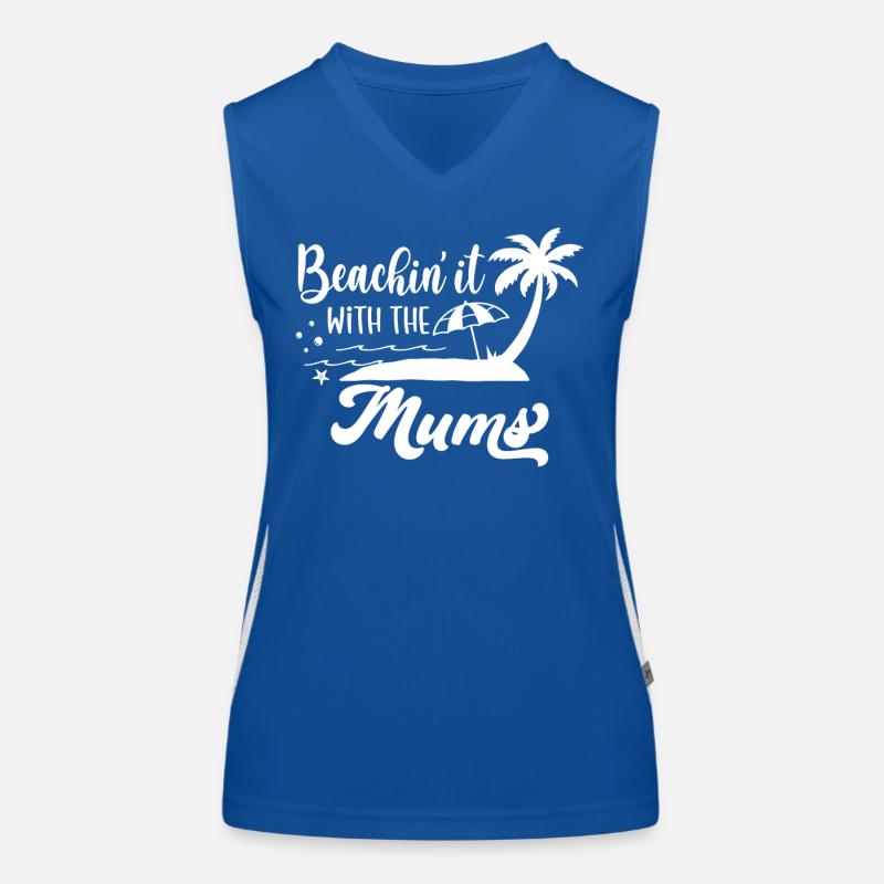 Vacances à la plage avec les mères le week-end Débardeur respirant contrasté Femme