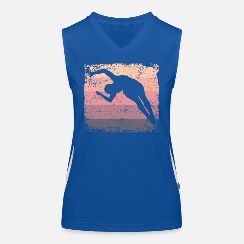 Synchronisierter Wassertaucher High Diver Funktionelles Kontrast-Tank Top für Frauen