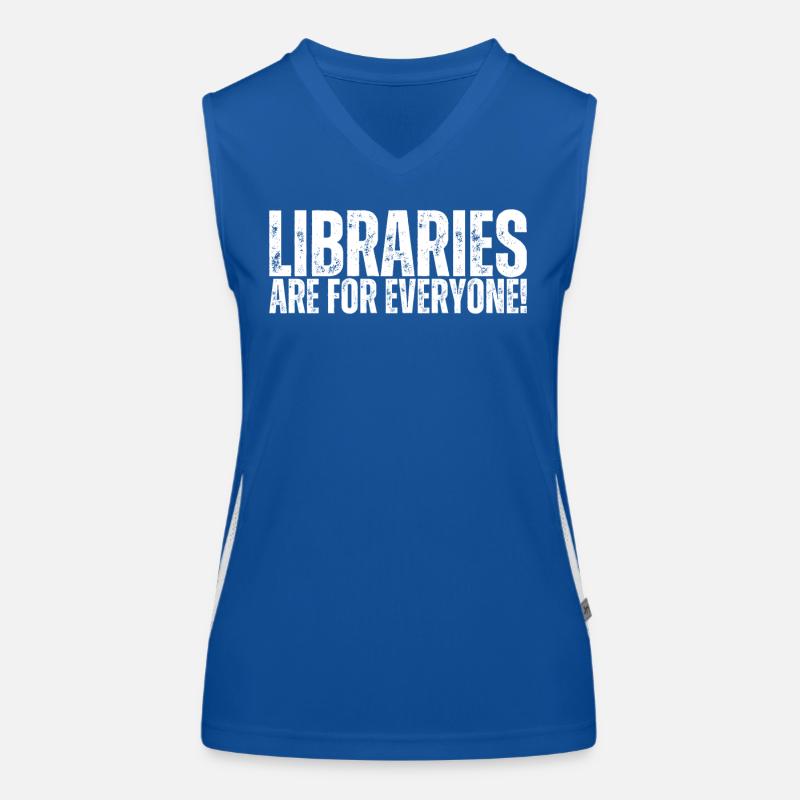 Libraries are for everyone to read Women's Functional Contrast Tank Top