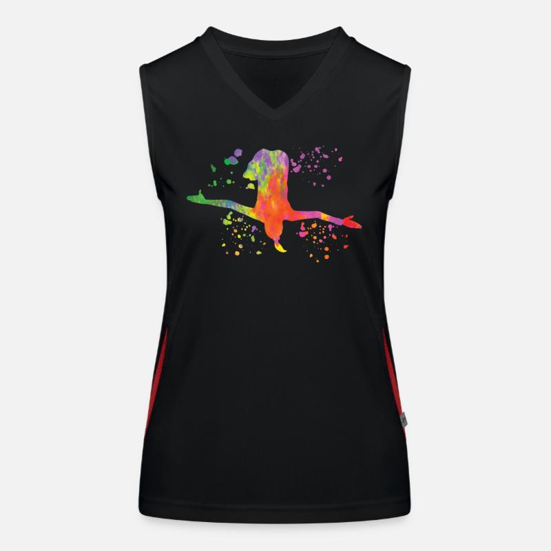 Turmspringen Synchronspringen Kunstspringen Funktionelles Kontrast-Tank Top für Frauen