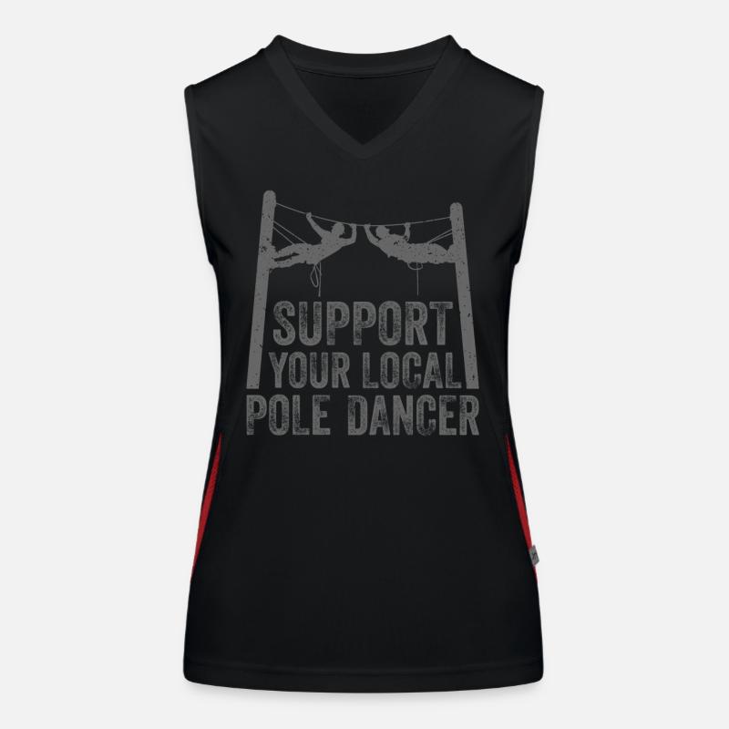 Soutenez votre monteur de lignes Pole Dancer local Débardeur respirant contrasté Femme