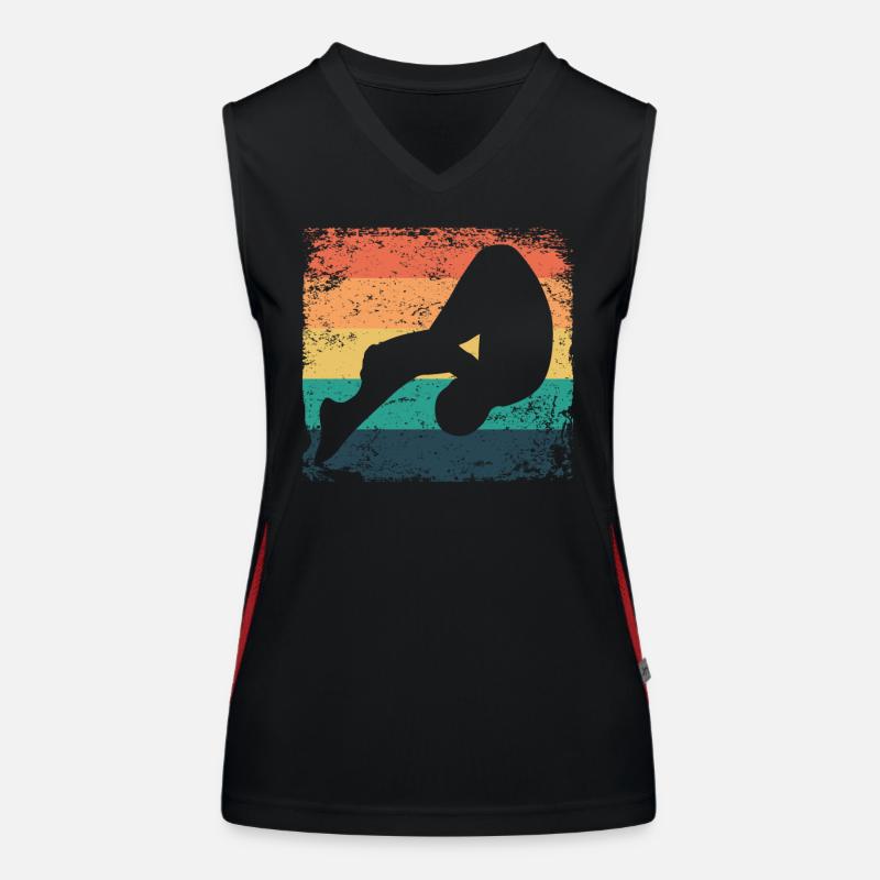 Synchronisierter Wassertaucher High Diver Funktionelles Kontrast-Tank Top für Frauen