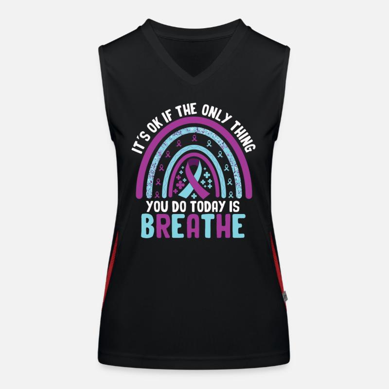 Suicide Prevention Awareness Women's Functional Contrast Tank Top