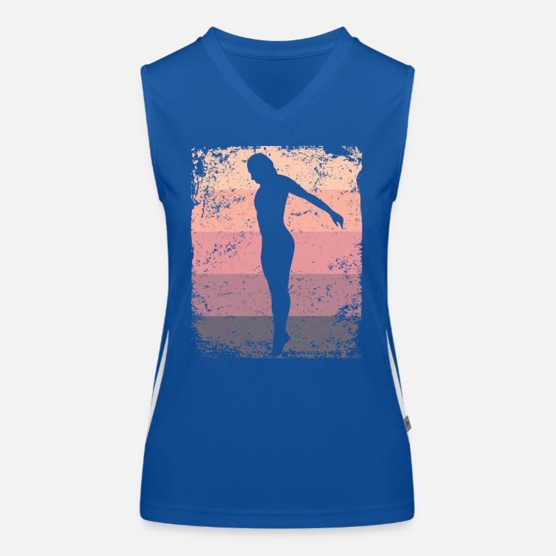 Synchronisierter Wassertaucher High Diver Funktionelles Kontrast-Tank Top für Frauen