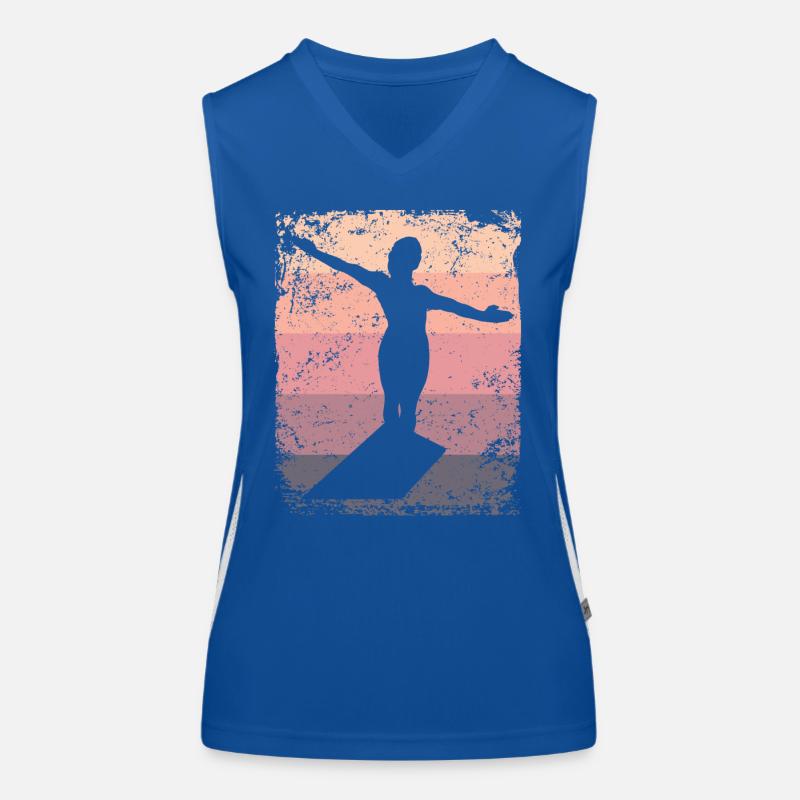Synchronisierter Wassertaucher High Diver Funktionelles Kontrast-Tank Top für Frauen