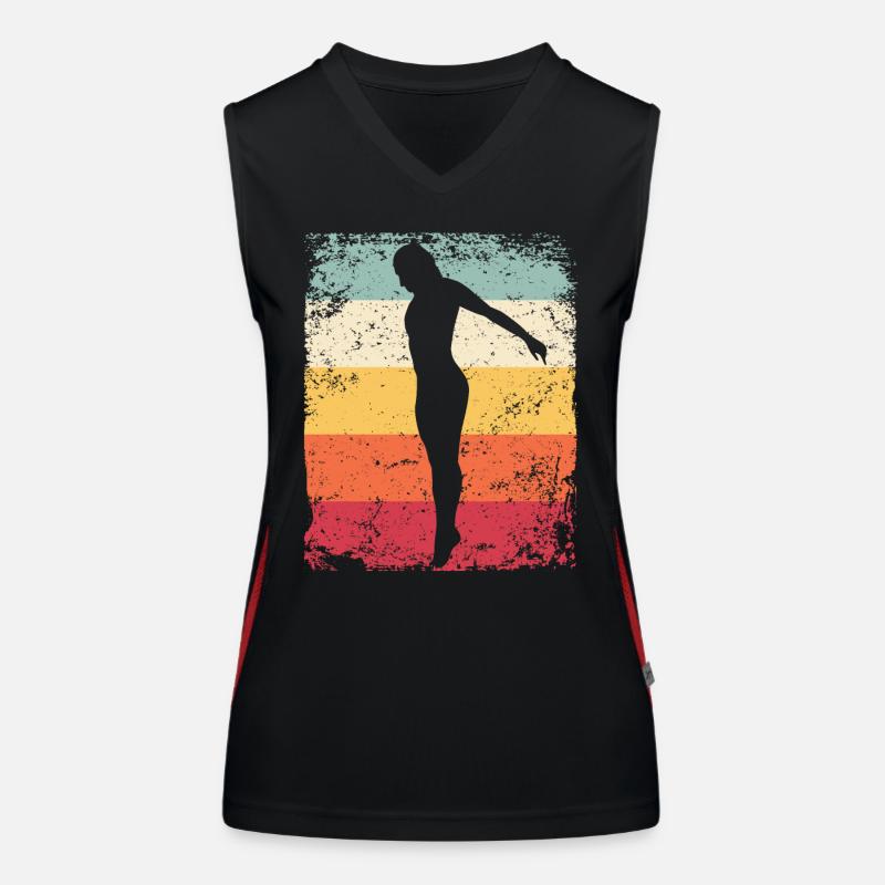 Turmspringen Kunstspringen Synchronspringen Funktionelles Kontrast-Tank Top für Frauen