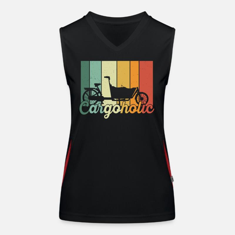 Cargoholic Vélo Cargo Cargobike Débardeur respirant contrasté Femme