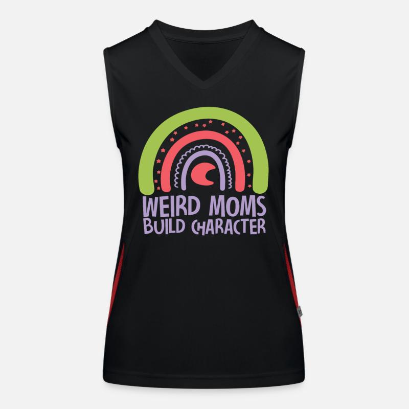 Weird Moms Build Character Funktionelles Kontrast-Tank Top für Frauen