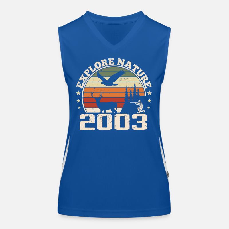 2003 Klassisches Jäger-Geburtstagsgeschenk 2003 Funktionelles Kontrast-Tank Top für Frauen