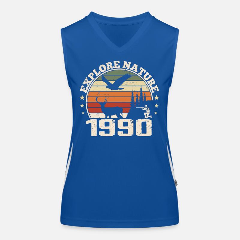 1990 Klassisches Jäger-Jubiläumsgeschenk 1990 Funktionelles Kontrast-Tank Top für Frauen