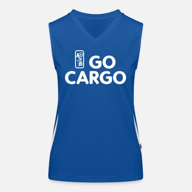 I Go Cargo Bicycle Vintage Cargo Bike Women's Functional Contrast Tank Top