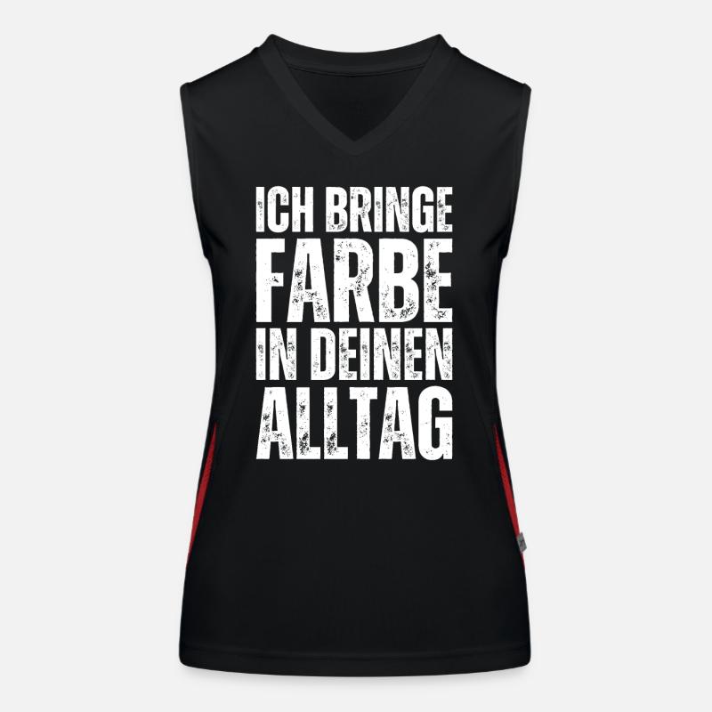 I Bring Paint Painter Dad Varnisher Women's Functional Contrast Tank Top