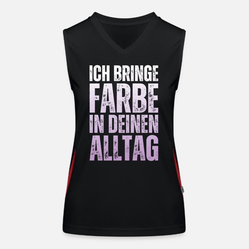 I Bring Paint Painter Dad Varnisher Women's Functional Contrast Tank Top