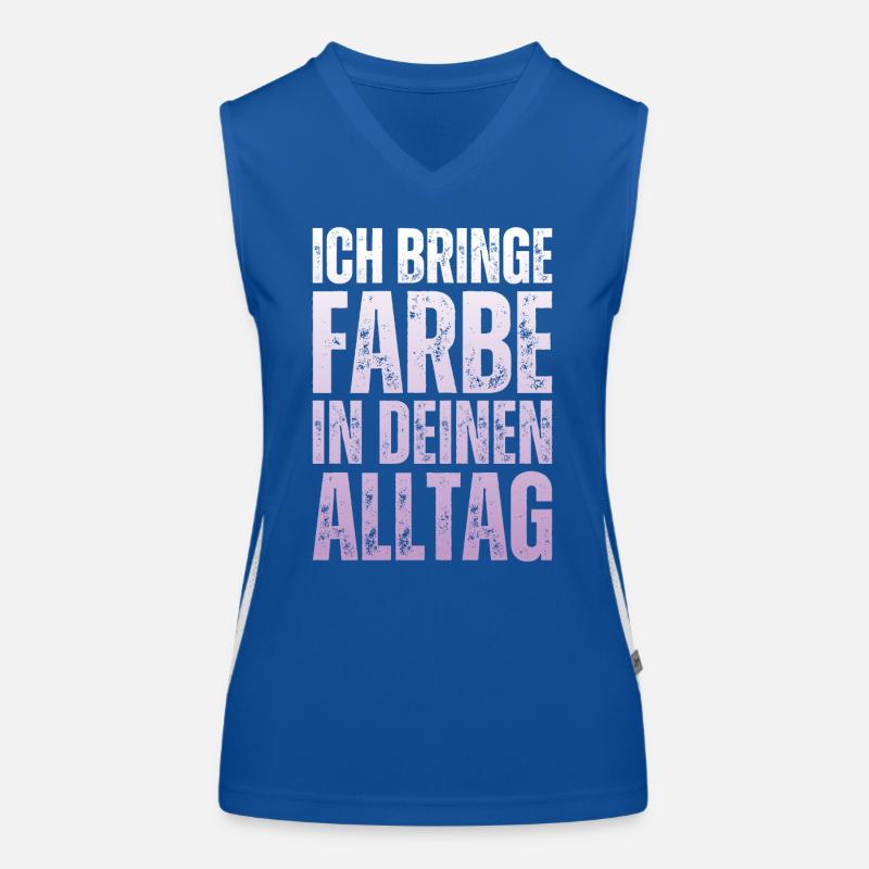 Ich Bringe Farbe Maler Papa Lackierer Funktionelles Kontrast-Tank Top für Frauen