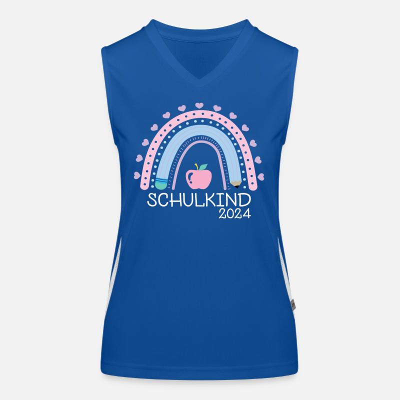 Schulanfang Erster Schultag Schulkind 2024 Funktionelles Kontrast-Tank Top für Frauen