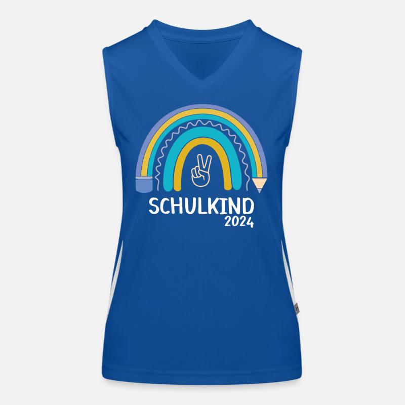 Schulanfang Einschulung Schulkind 2024 Funktionelles Kontrast-Tank Top für Frauen