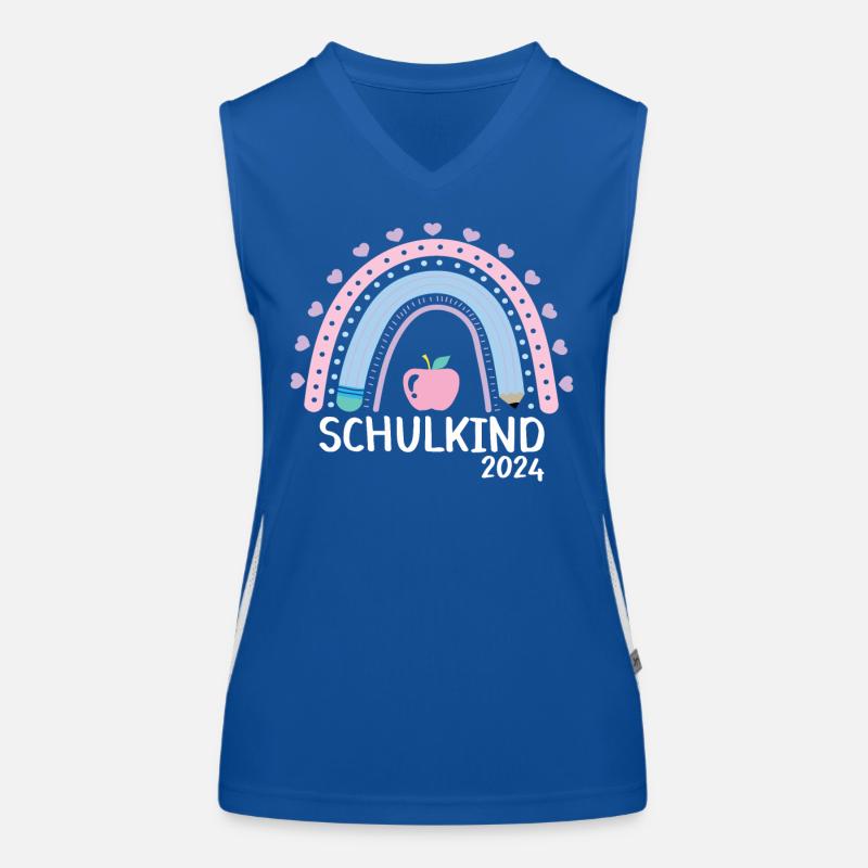 Schulanfang Einschulung Schulkind 2024 Funktionelles Kontrast-Tank Top für Frauen