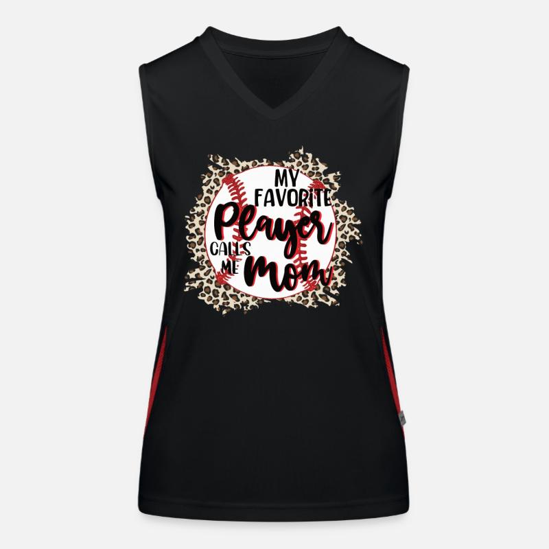 Ma joueuse préférée m’appelle maman baseball Débardeur respirant contrasté Femme
