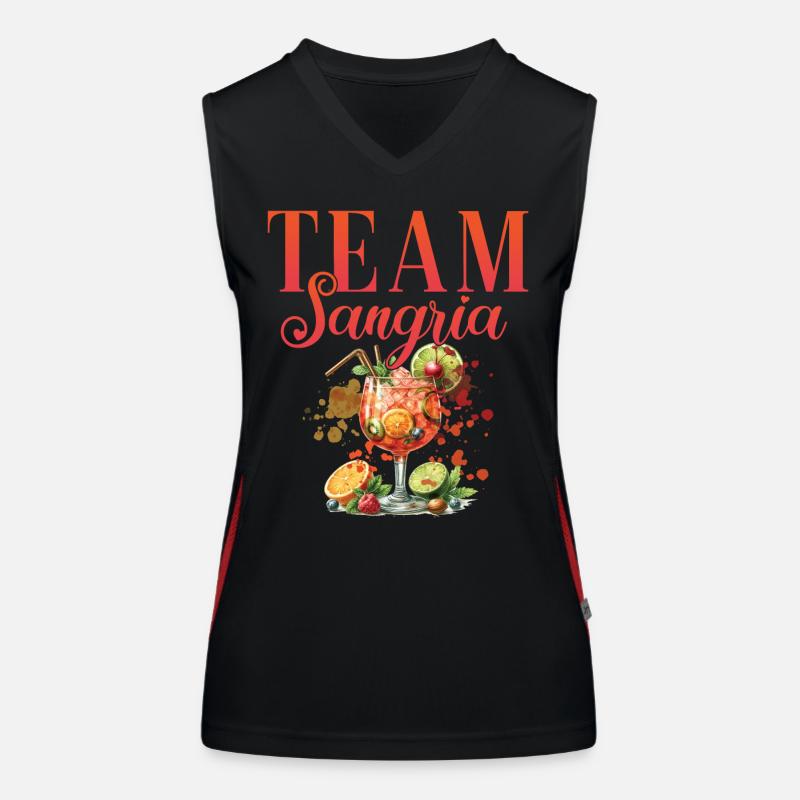Cocktail Bartender Team Sangria Débardeur respirant contrasté Femme