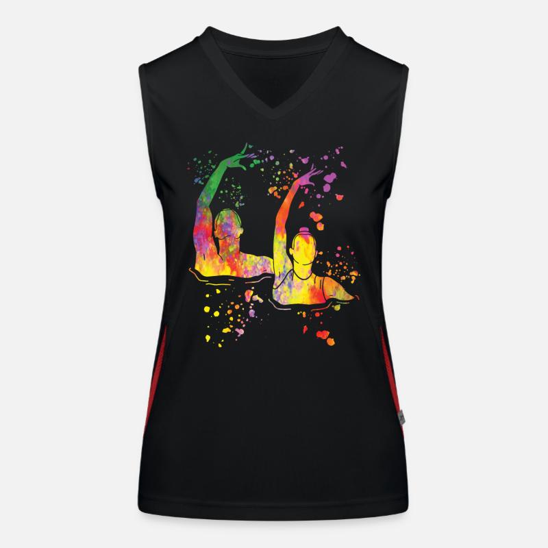 Artistic Swim Team Synchronschwimmen Funktionelles Kontrast-Tank Top für Frauen