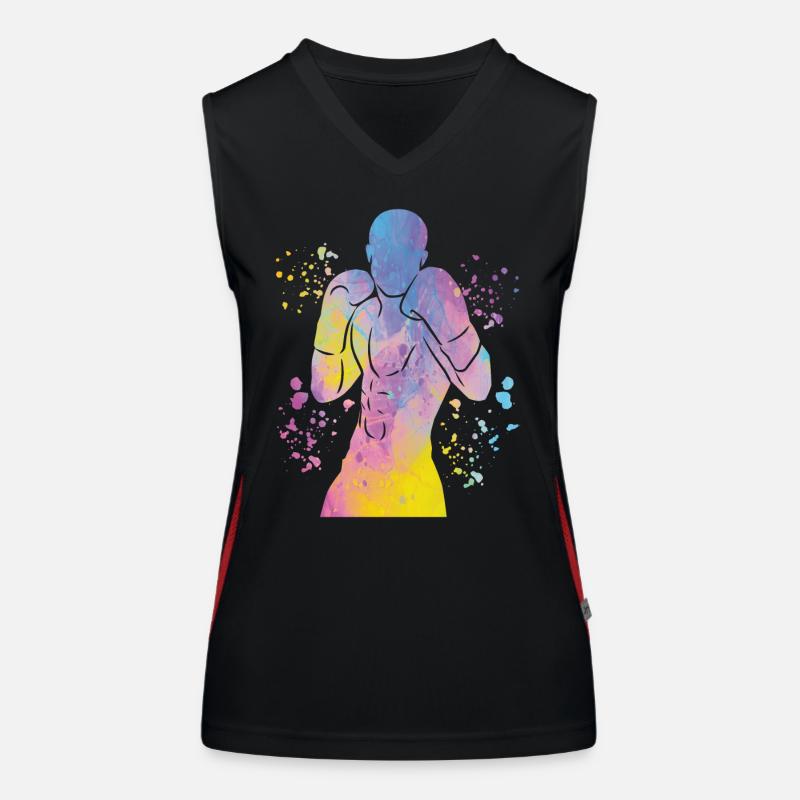 Boxing Fighter Kids Boxing Match Boxer Women's Functional Contrast Tank Top
