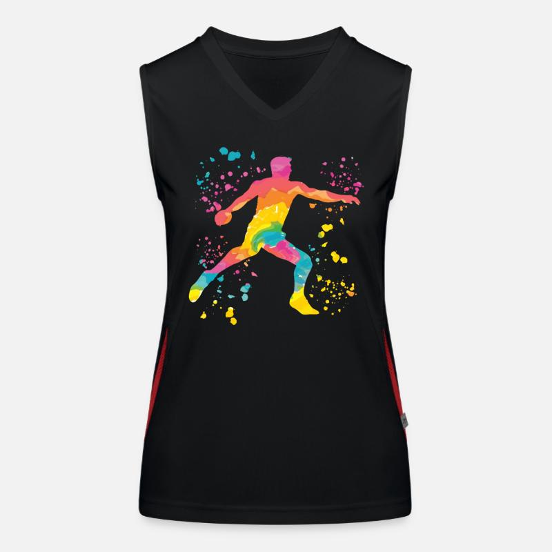 Discus thrower Colorsplash discus throw Women's Functional Contrast Tank Top