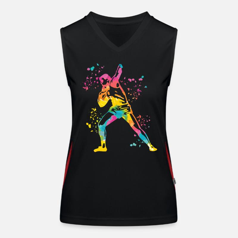 Shot Putter Colorsplash Shot Put Women's Functional Contrast Tank Top