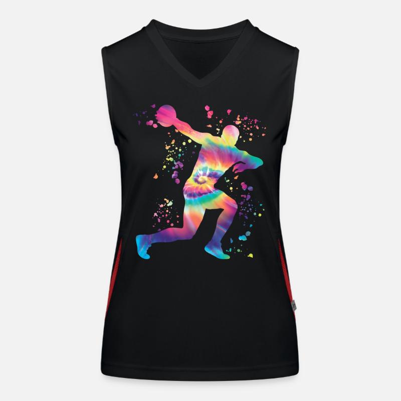 Diskuswerfer Colorsplash Diskuswurf Funktionelles Kontrast-Tank Top für Frauen
