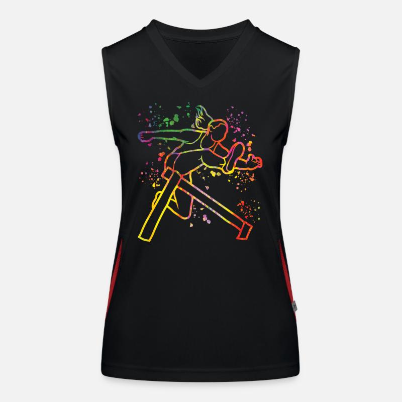 Hurdle Run Obstacle Course Kids Hurdle Run Women's Functional Contrast Tank Top