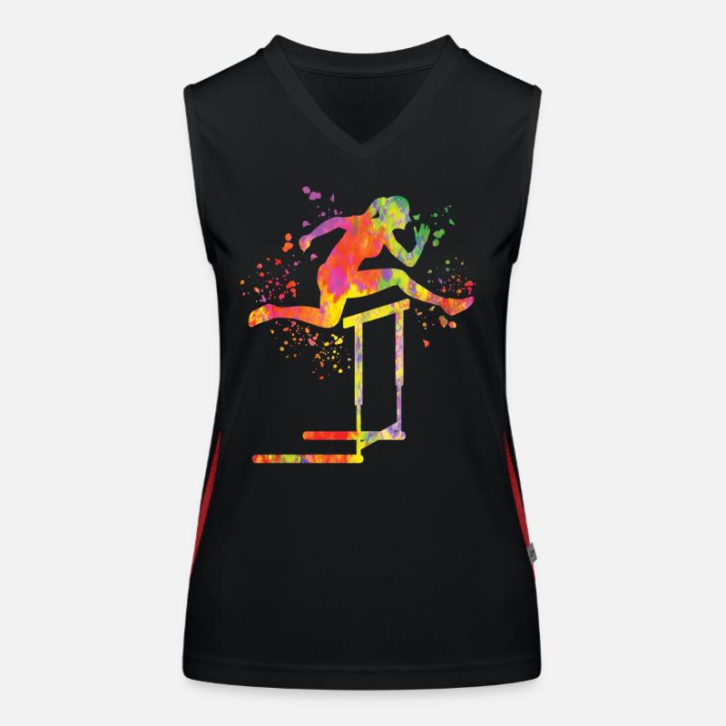 Hurdle Run Obstacle Course Kids Hurdle Run Women's Functional Contrast Tank Top