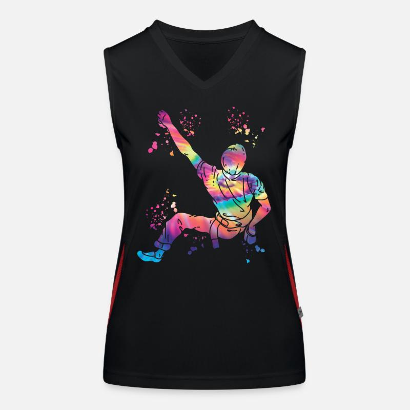 Boulderer Colorsplash Boulder Bouldern Funktionelles Kontrast-Tank Top für Frauen
