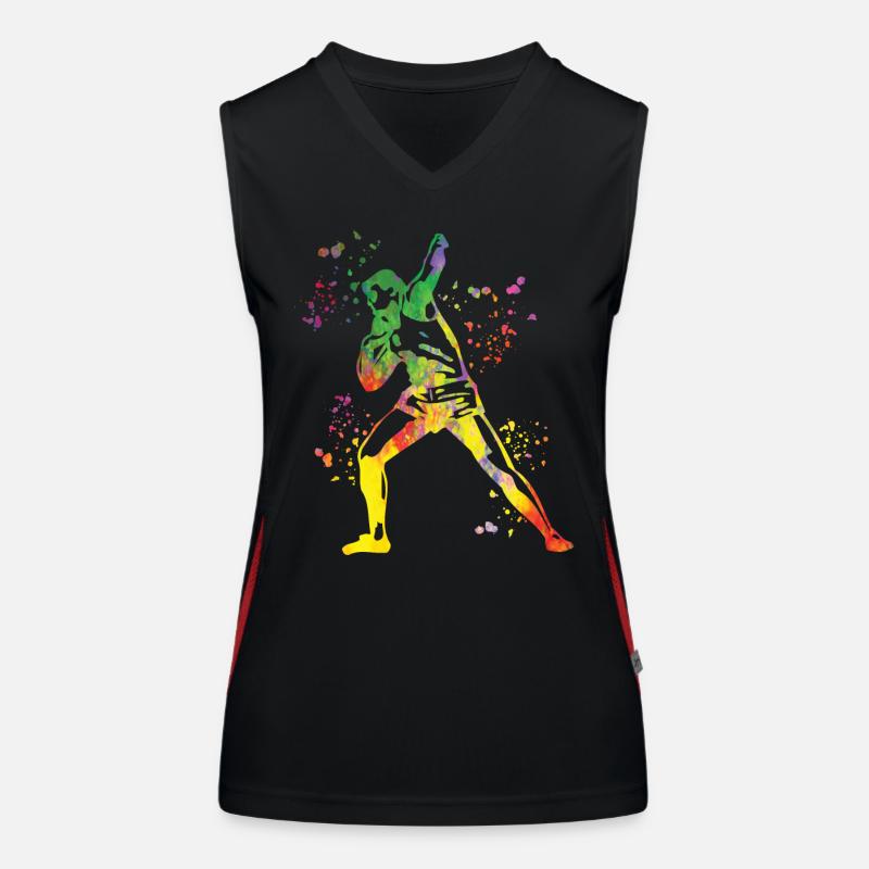 Lanceur de poids Colorsplash Lancer de poids Débardeur respirant contrasté Femme