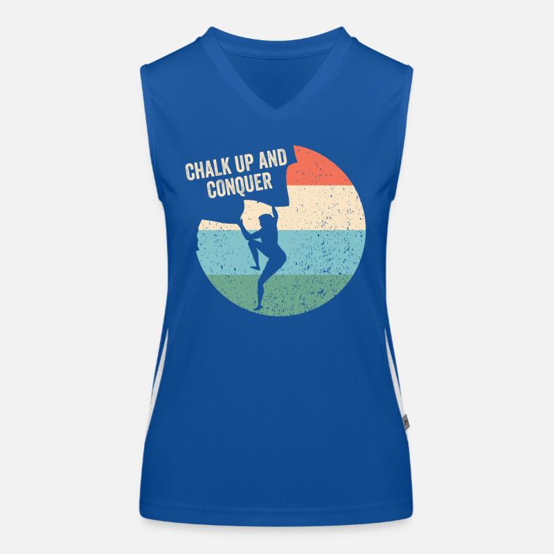 Chalking up and conquering boulderers Women's Functional Contrast Tank Top