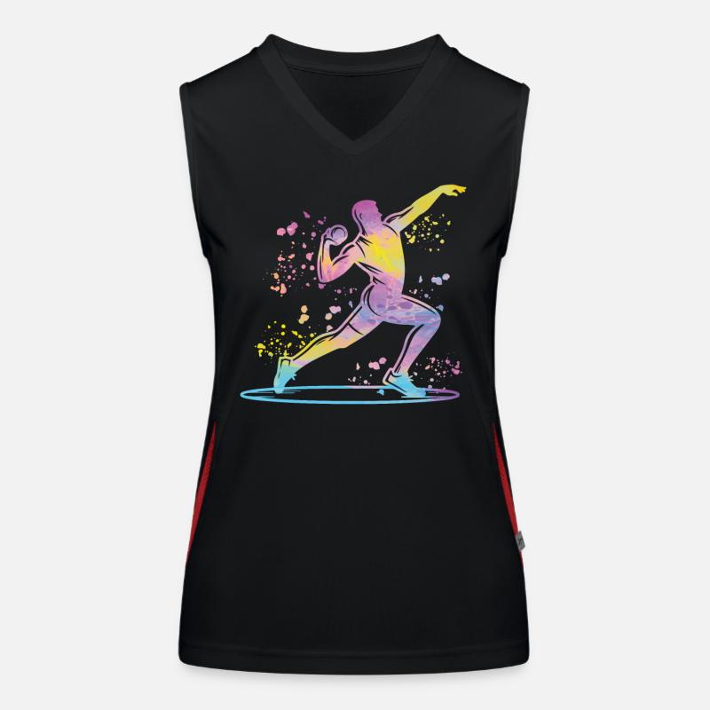 Shot Putter Colorsplash Shot Put Women's Functional Contrast Tank Top