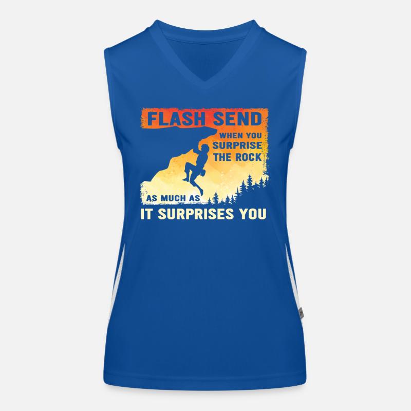Boulderer Flash Send Bouldern Funktionelles Kontrast-Tank Top für Frauen
