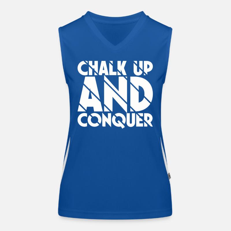 Boulderer Chalk Up Und Conquer Bouldering Funktionelles Kontrast-Tank Top für Frauen