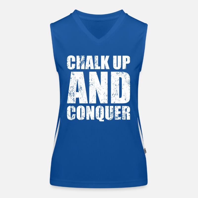 Boulderer Chalk Up Und Conquer Bouldering Funktionelles Kontrast-Tank Top für Frauen