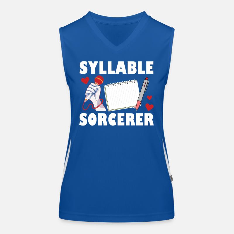 Syllabe Magicien Poésie Slam Débardeur respirant contrasté Femme