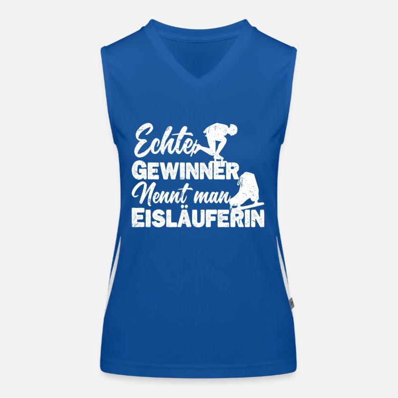 Eisläuferin Eislaufen Eiskunstläuferin Spruch Funktionelles Kontrast-Tank Top für Frauen