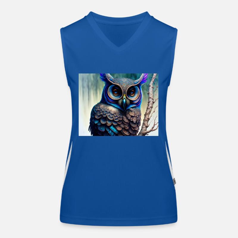 Eule Funktionelles Kontrast-Tank Top für Frauen