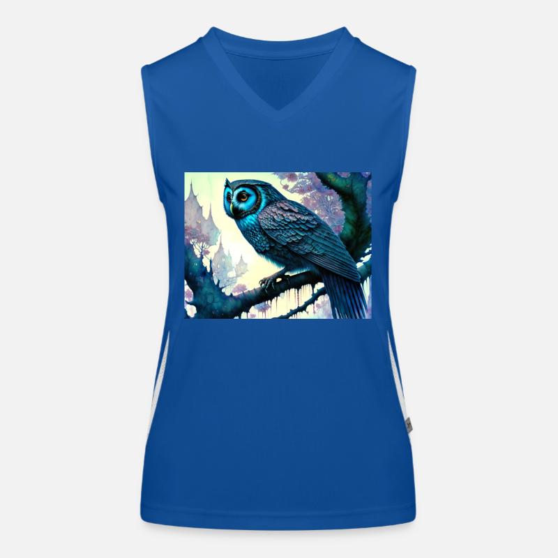 Eule Funktionelles Kontrast-Tank Top für Frauen