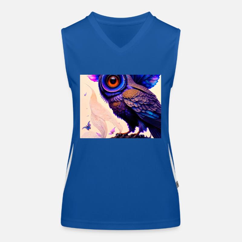 Eule Funktionelles Kontrast-Tank Top für Frauen