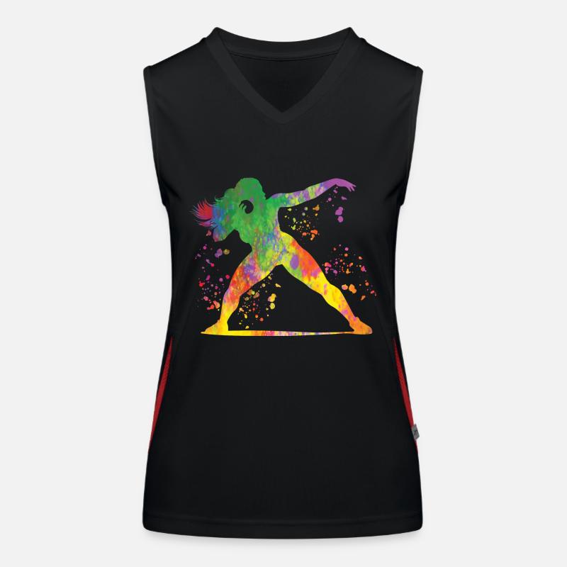 Kugelstoßer Colorsplash Kugelstoßen Funktionelles Kontrast-Tank Top für Frauen