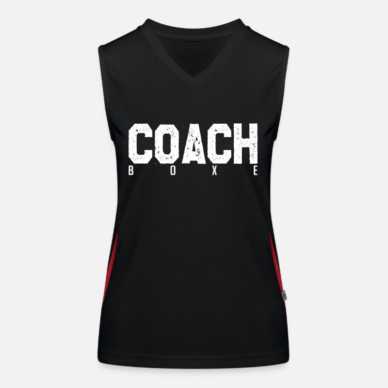 Coach Boxe. entraineur de boxe. Cadeau coach boxe. Débardeur respirant contrasté Femme