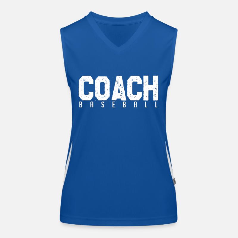 Baseball-Trainer. Baseballtrainer. Trainer. Funktionelles Kontrast-Tank Top für Frauen